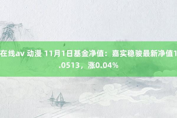在线av 动漫 11月1日基金净值：嘉实稳骏最新净值1.0513，涨0.04%