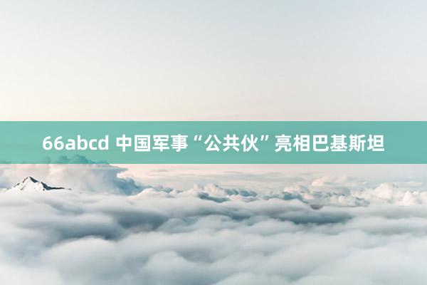 66abcd 中国军事“公共伙”亮相巴基斯坦
