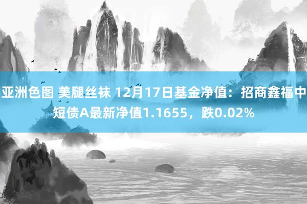 亚洲色图 美腿丝袜 12月17日基金净值：招商鑫福中短债A最新净值1.1655，跌0.02%