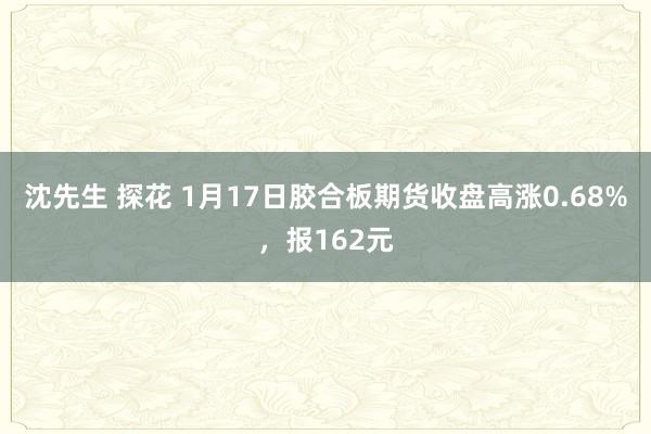 沈先生 探花 1月17日胶合板期货收盘高涨0.68%，报162元