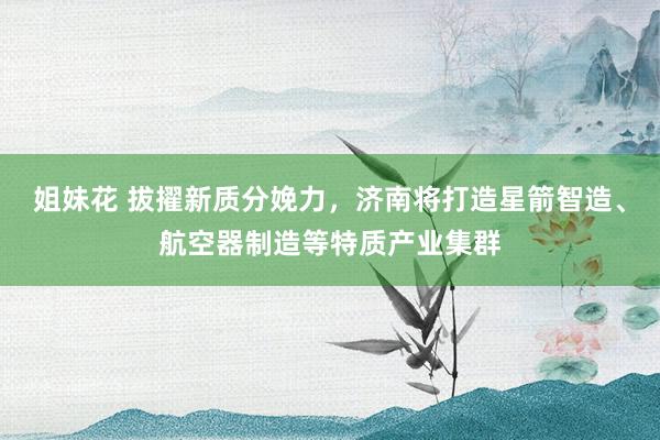 姐妹花 拔擢新质分娩力，济南将打造星箭智造、航空器制造等特质产业集群