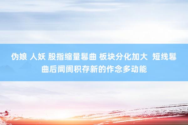 伪娘 人妖 股指缩量鬈曲 板块分化加大  短线鬈曲后阛阓积存新的作念多动能