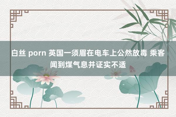 白丝 porn 英国一须眉在电车上公然放毒 乘客闻到煤气息并证实不适
