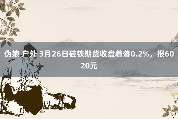 伪娘 户外 3月26日硅铁期货收盘着落0.2%，报6020元