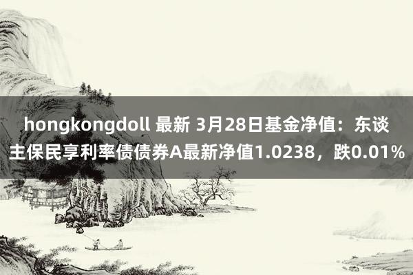 hongkongdoll 最新 3月28日基金净值：东谈主保民享利率债债券A最新净值1.0238，跌0.01%