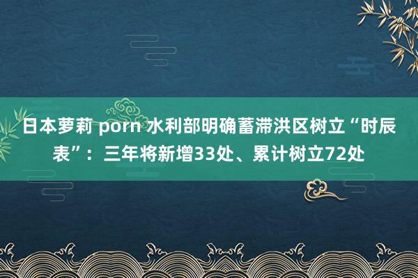 日本萝莉 porn 水利部明确蓄滞洪区树立“时辰表”：三年将新增33处、累计树立72处
